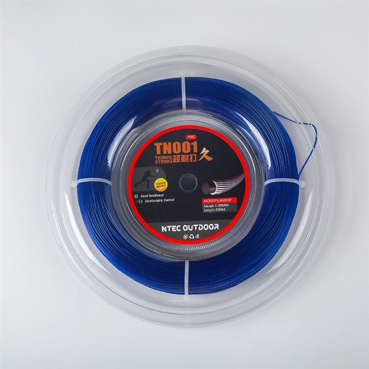1.25mm 1.30mm 1.35mm Polyester 200m Reel Tennis String Training Racket String factory