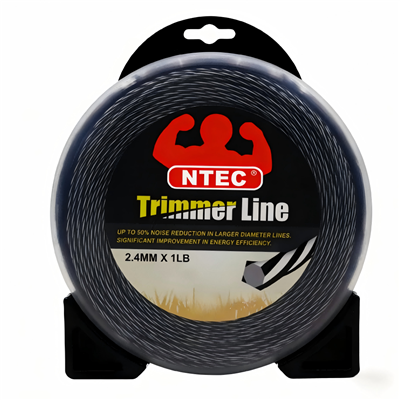 Linie de tuns NTEC de 2,4 mm 1LB cu zgomot redus-, șnur de tuns din nailon de înaltă-eficiență pentru tuns iarba pentru mașini de tuns iarba, până la 50% reducere a zgomotului și economisire a energiei, șnur durabil pentru consumul de buruieni pentru grădină și amenajare a teritoriului